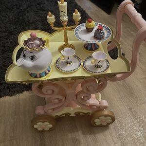 Disney Beauty And The Beast "Be Our Guest" Tea Cart Playset